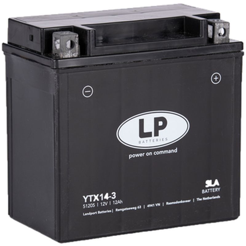 LANDPORT akumulátor YTX14-3 (MS LTX14-3) 12V 12AH (150X87X146mm) SLA bezúdržbový - zalitý (4)